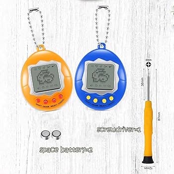 デジタルペット キーチェーン 黒と黄色 デジタルペット キーチェーン 黒と黄色